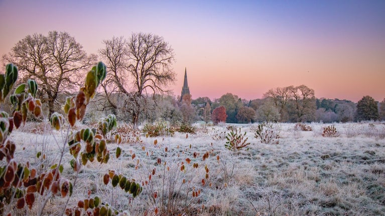 Frosty view from the south side of Clumber lake